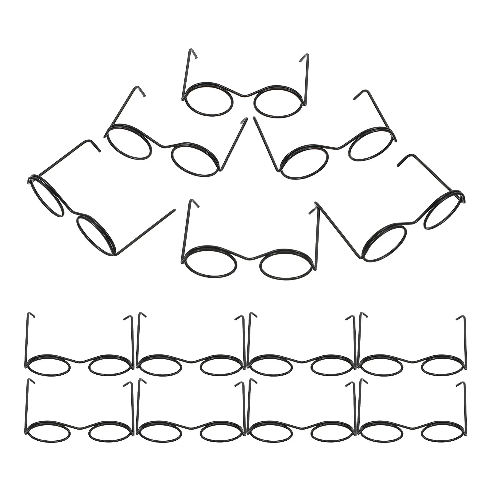 20Pcs Mini Metal Tiny Eyeglasses Miniature Glasses for Dress Up Crafting Photography Decoration Supplies Glasses