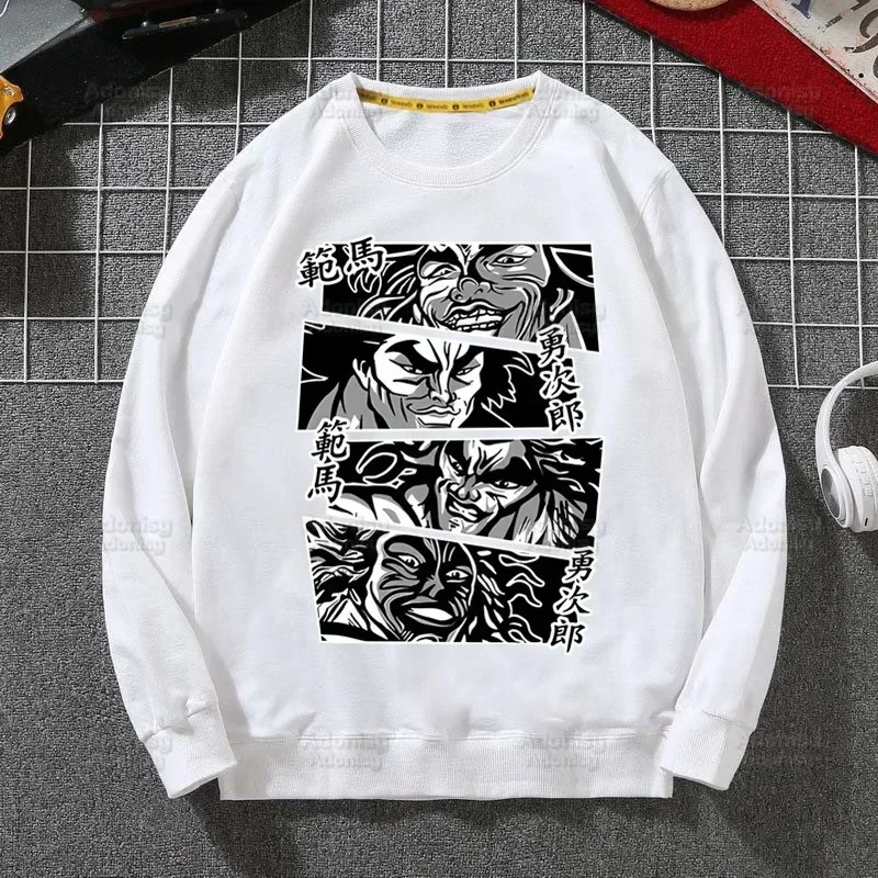 The Grappler Baki Hanma Yujirō Baki Kyokudai Taikai Sweatshirts Men Fashion Autumn Winter Hip Hop Male Casual Tops