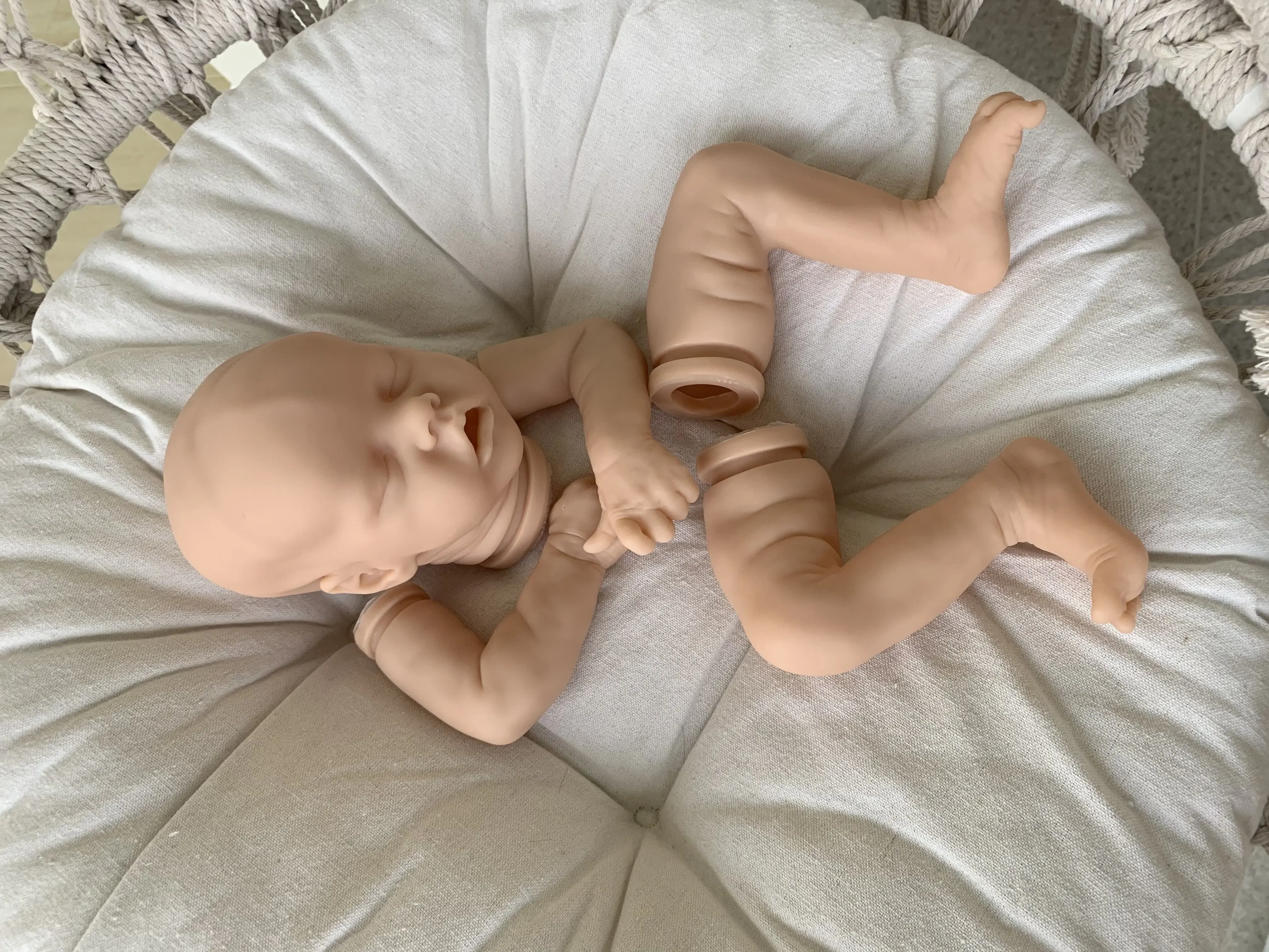 Kit bambola rinata da 18 pollici TWIN Un tocco reale davvero realistico molto morbido colore fresco non verniciato parti di bambola non finite fai da te