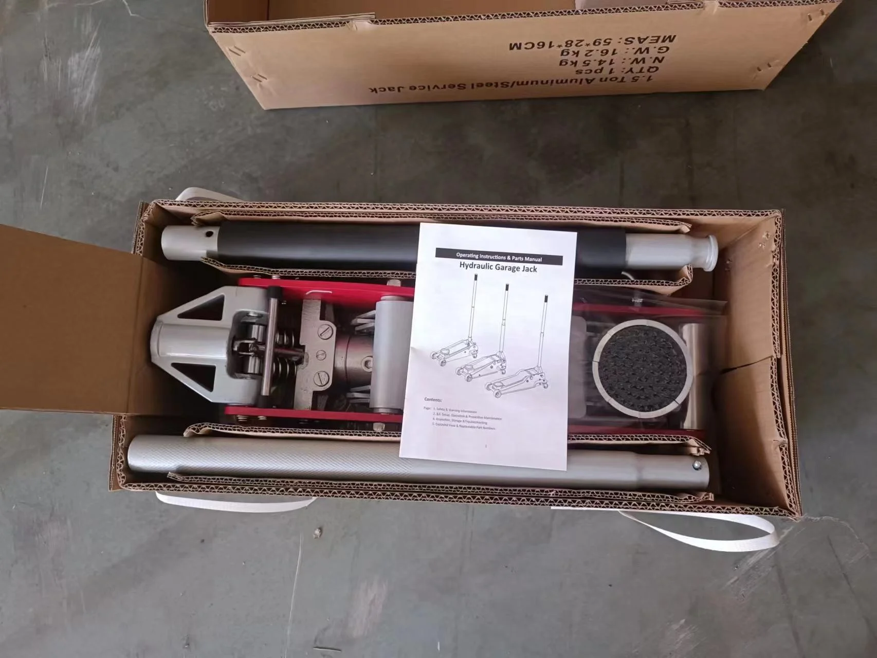 1,5 t hydraulischer Service-Wagenheber, Aluminium-Racing-Wagen-Bodenheber auf Lager