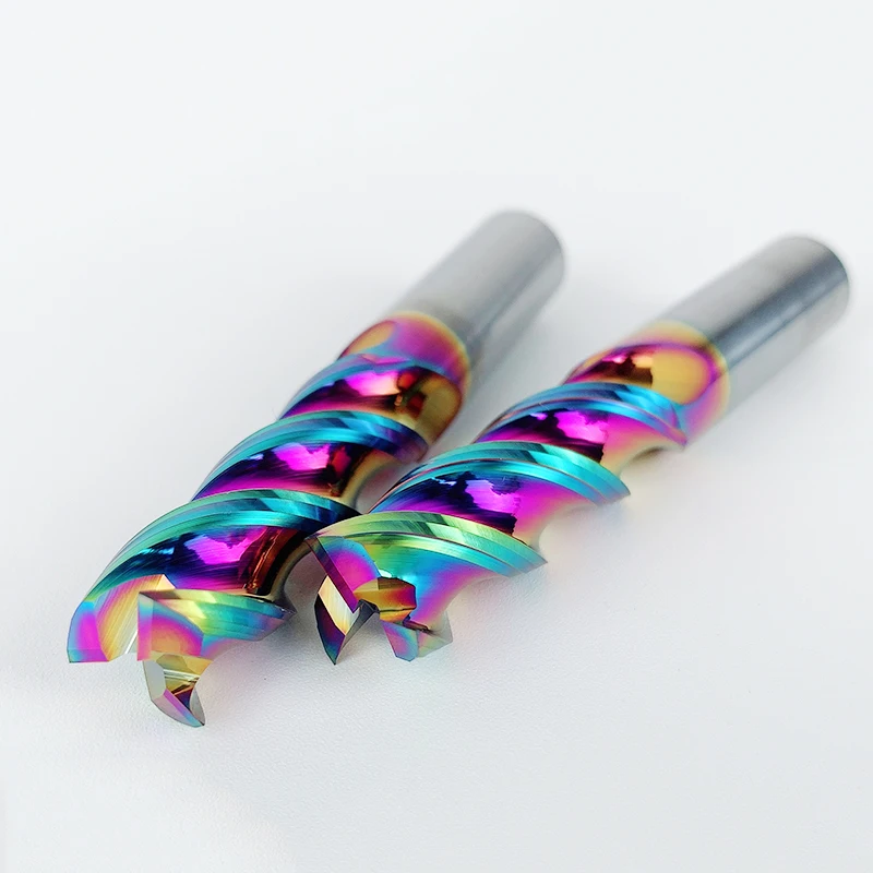 Imagem -04 - Jimmy-tungstênio Aço Flauta Fresadora Carbide End Mill Cnc Revestimento Colorido Hrc55
