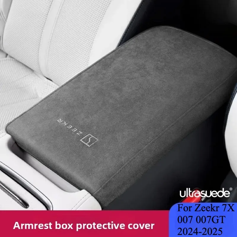 

Для Zeekr 7X 007 007GT 2024-2025 комплект центрального подлокотника, внутренняя модификация, замшевый защитный чехол, автомобильные принадлежности