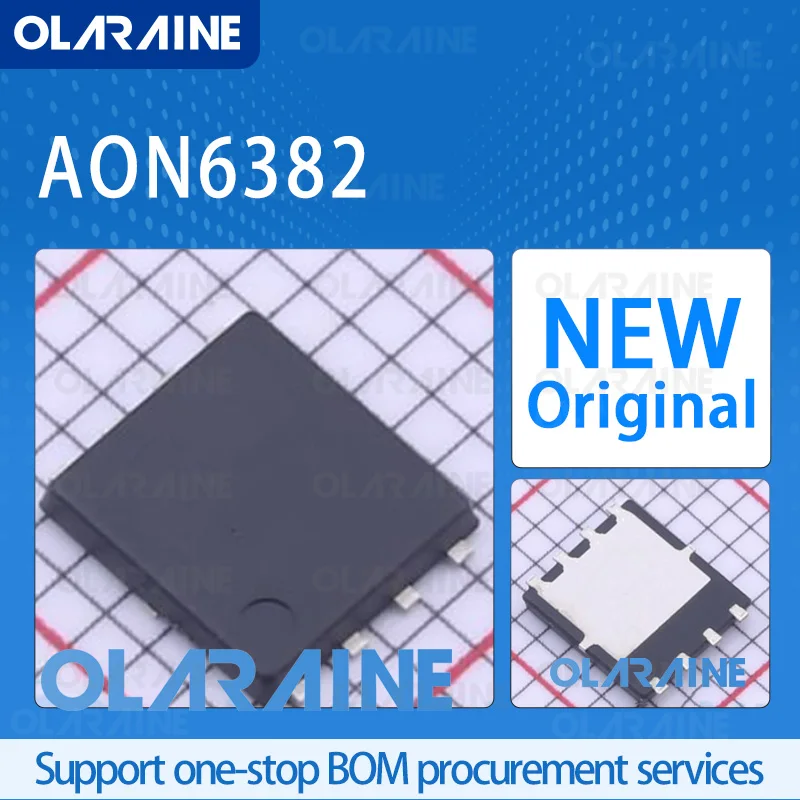 

5/10/100Pcs AON6382 PDFN-8(5.9x5.2) Original IC chip MOSFETs 1 N-channel (Vdss) 30V