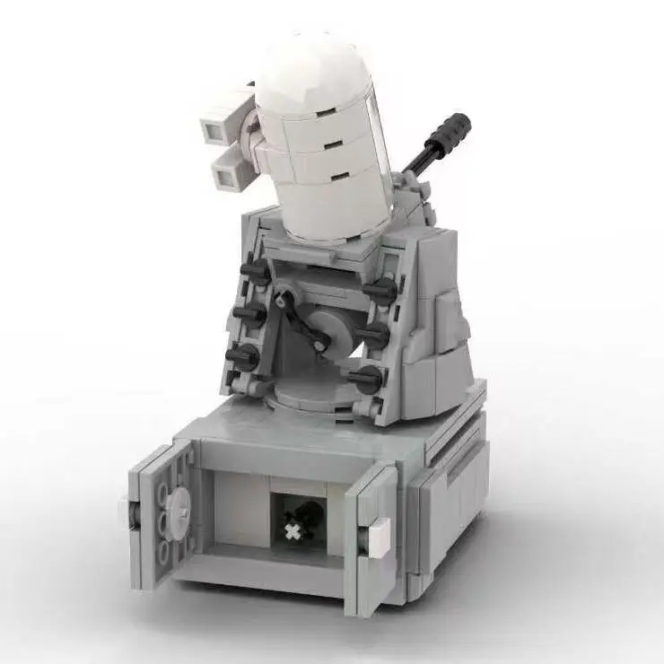 Close Defense Turret Building Blocks Rotary Cannon Radar Integrated Weapons Platform DIY Assembly Bricks Military Model Toys