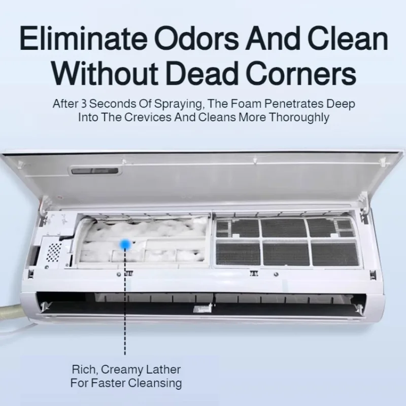 500ml Air Conditioner Cleaner Spray Household Radiators Fan Cleaner Free Disassembly Air Filters Dust Removing Cleaning Agent