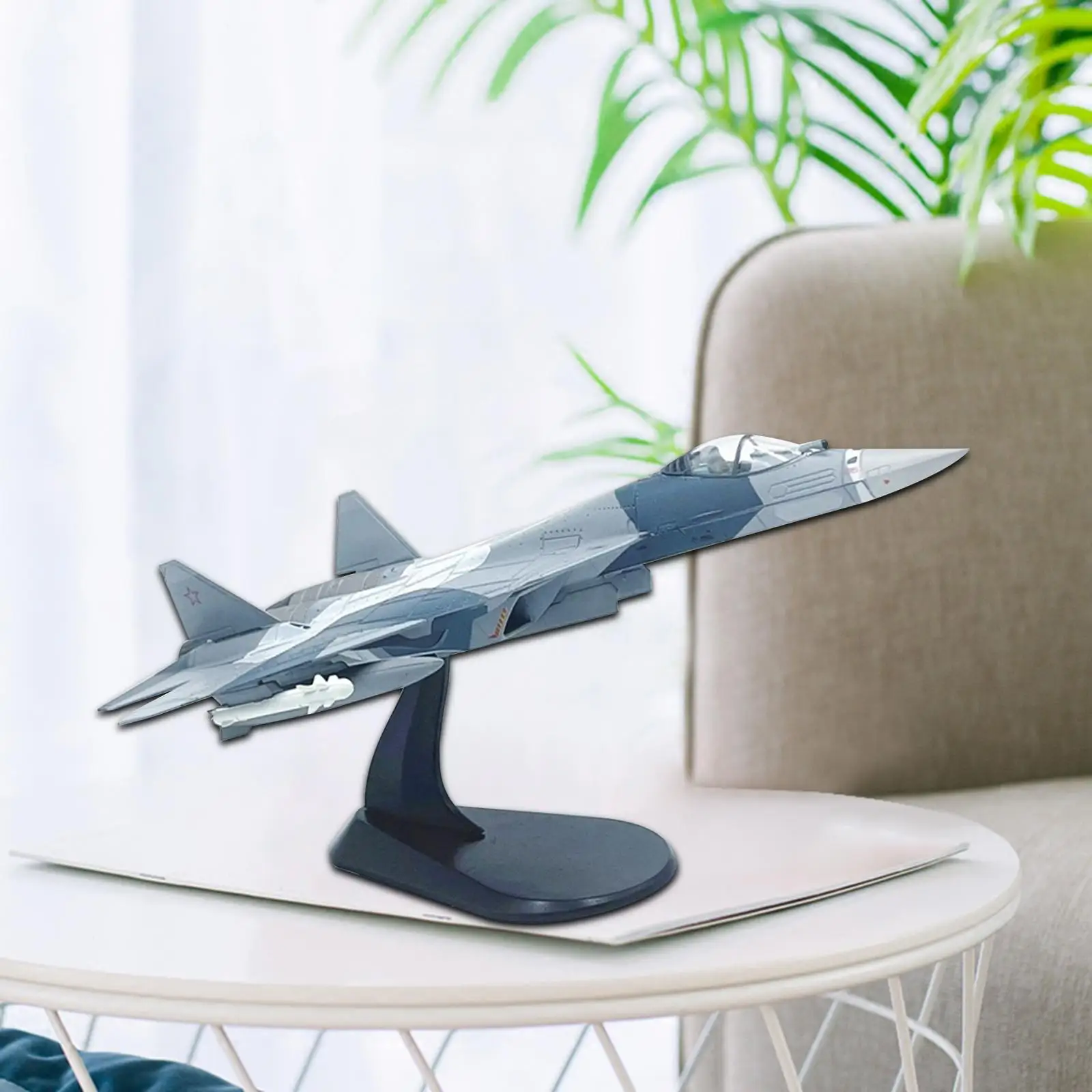 

Diecast Alloy Model 1/100 SCALE SU 57 Fighter Kids Toys Collection Aircraft