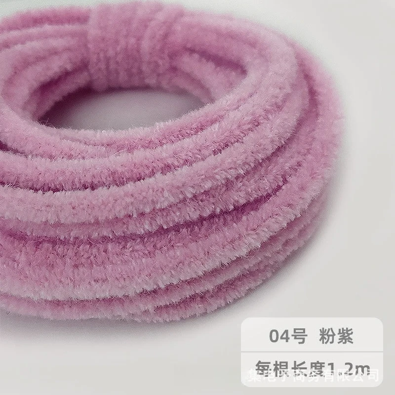 1M 6mm Super Dense Wool Pipe Cleaner Plush Stick Twisting Bar Chenille Stems Wired Sticks DIY Handmade Doll Flower Craft Supplie view 3
