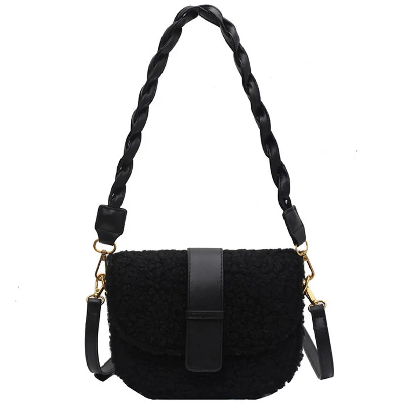 Lamb New Hair One Plush Shoulder Bag Popular Classic Style For Woman High-Quality Messenger Versatile Luxury Crossbody Exquisite