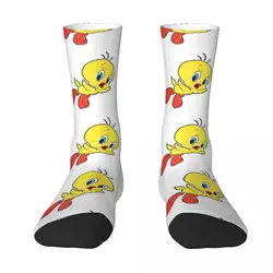 Winter Warm Harajuku Women Men Tweety Yellow Bird Cartoon Socks Cute Happy Breathable Yoga Socks