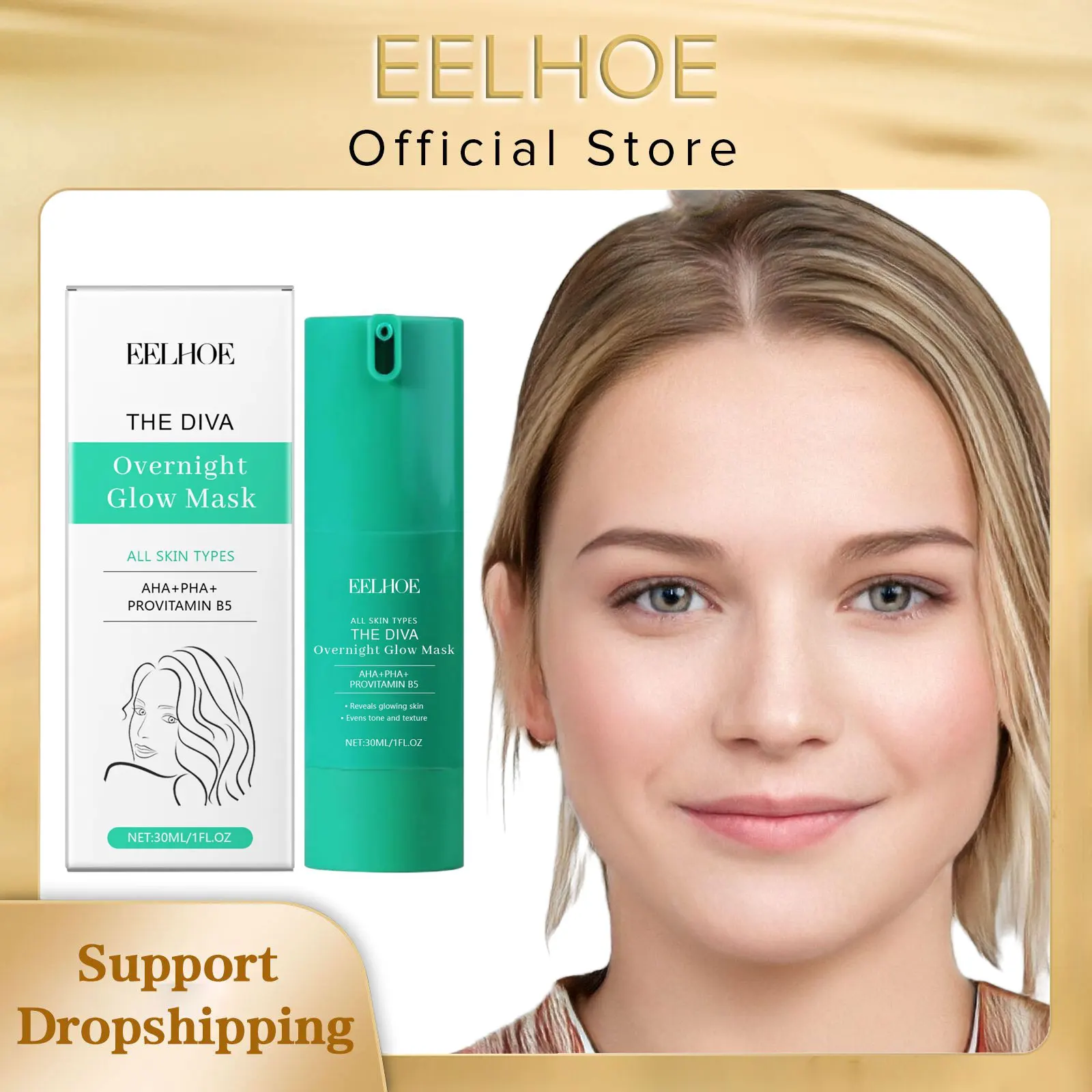 

EELHOE Sleep Night Mask Vitamin B5 Anti-Oxidation Exfoliating Scrub Brightening Skin Lightening Face Mask Moisturizing Face Glow