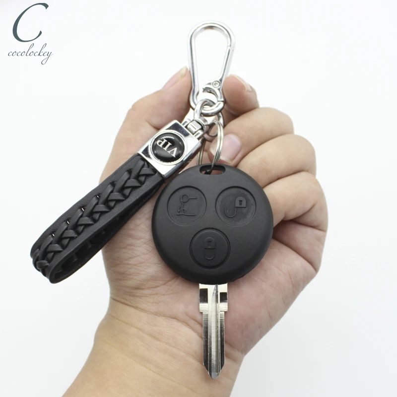 Cocolockey Car Key Shell for Mercedes -Benz For SMART Fortwo 450 Roadster 1998-2006 3 Button Remote Keys Housing Fob Replacement