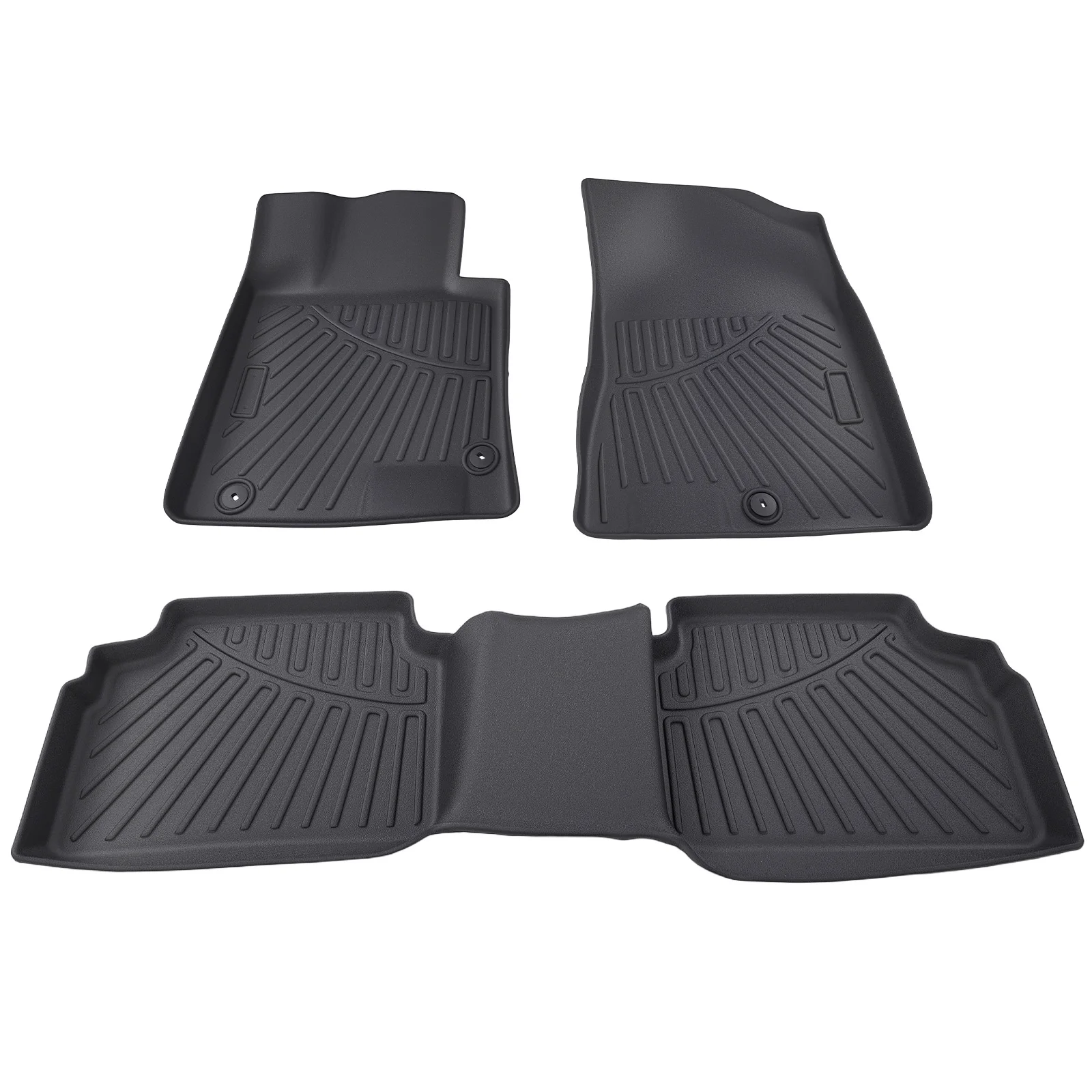 

Черные всепогодные коврики TPE для Kia K5 FWD и Hyundai Sonata 2020-2025