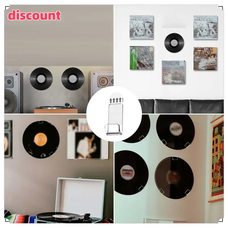 

Классическая акриловая подвесная стойка для виниловых пластинок, настенная 18 шт., самоклеящаяся виниловая виниловая витрина, прозрачная виниловая стойка для хранения