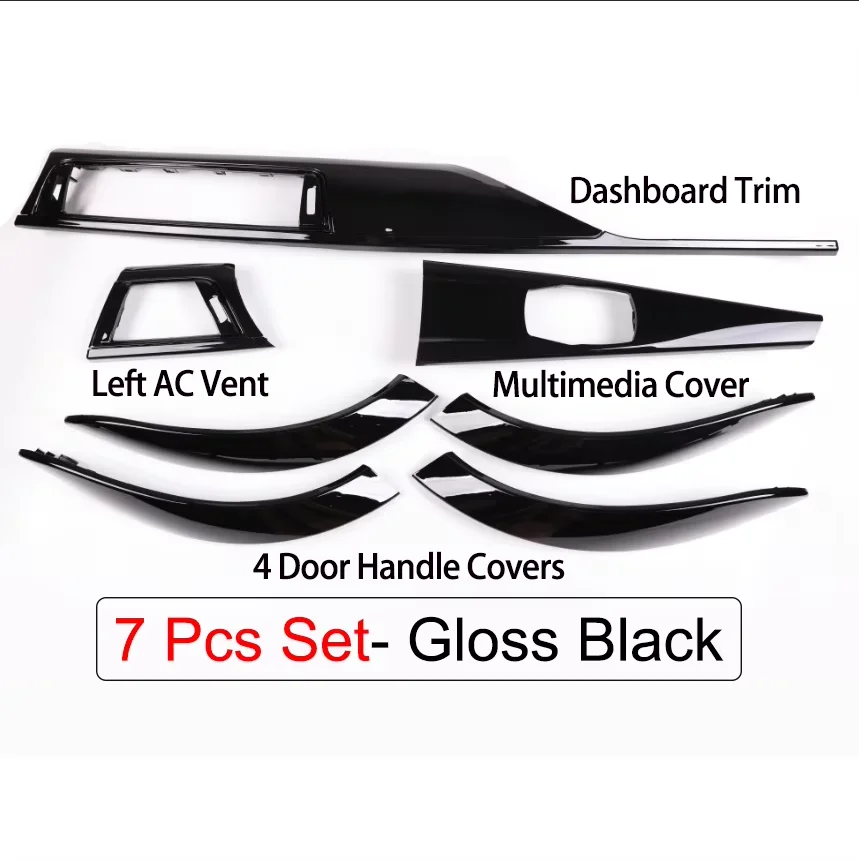 F30 F31 F32 F33 F34 F35 F36 F80 F82 F83 F84 Glänzend schwarz Ersatz-Auto-Innenverkleidungen Armaturenbrett-Türabdeckung für BMW 3 4 Serie