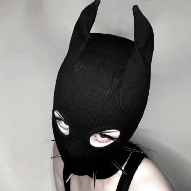 High Street Funny Style Personality Dark Cartoon Shading Outdoor Leisure Full Face Leisure Hat Spring 2000s American Masked Hat