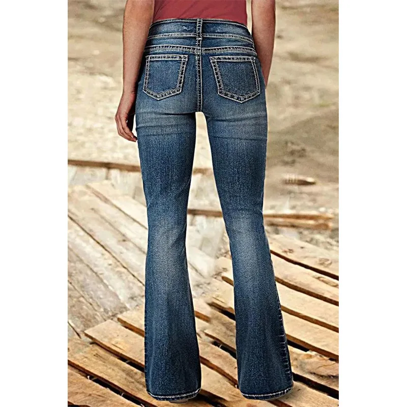 Frauen hosen mit niedrigen, zerrissenen Jeans Retro-Modehose Koreanische vielseitige gerade Frauen Hosen mit weitem Bein Baggy Jeans Frauen