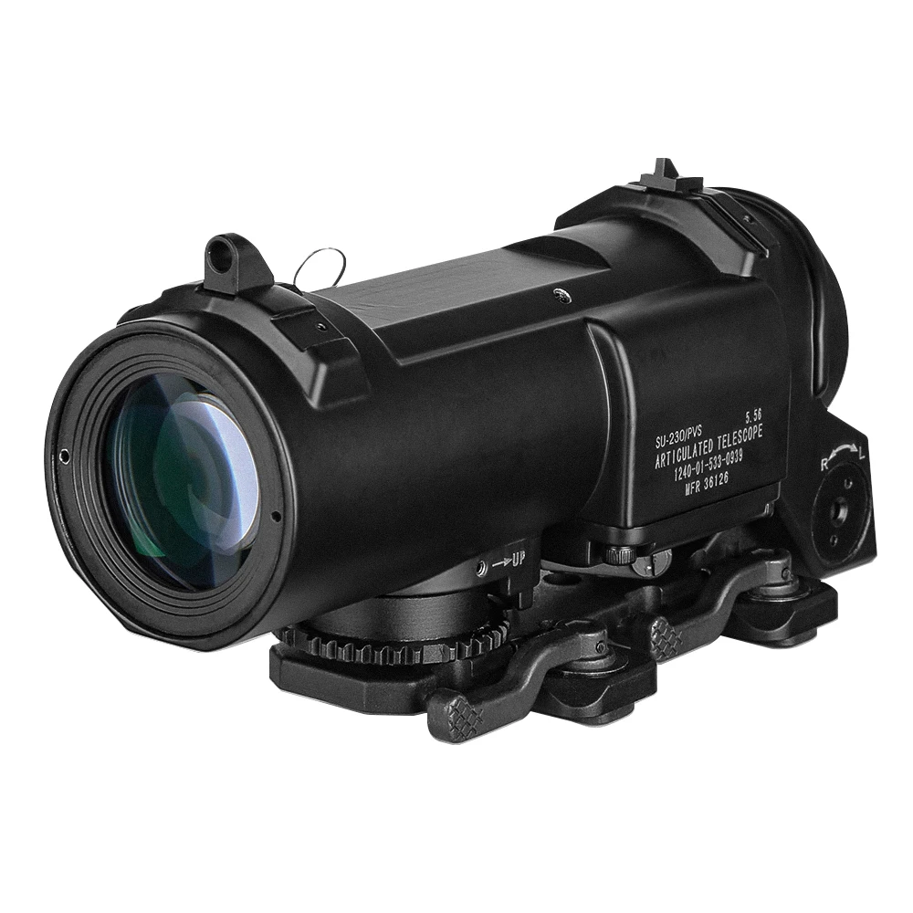 Tactical Rifle Scope 4x Fixed Dual Purpose Scope Red illuminated Red Dot Sight for Rifle Hunting Shooting