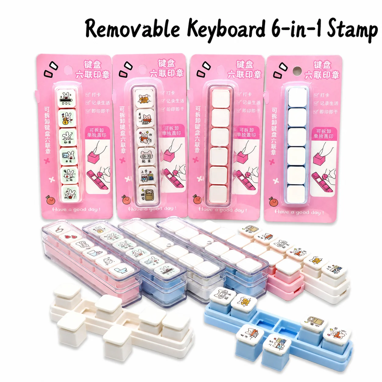6-in-1 afneembare mini-stempel - Art Craft Journals recensie en prijs