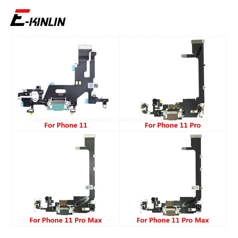 Charging Flex Cable For iPhone 11 Pro Max USB Plug Charger Port Dock Connector With Mic Headphone Audio Jack Flex Cable