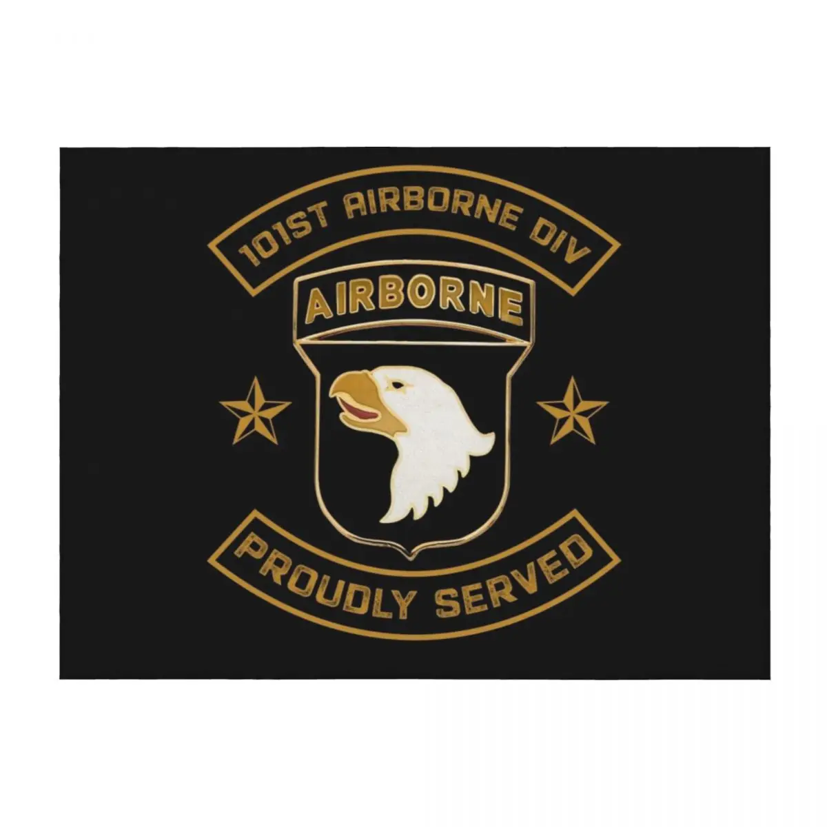 

Paratrooper 101st Airborne Divition Proudly Served Throw Blanket heavy to sleep Heavy blankets and throws Bed Blankets