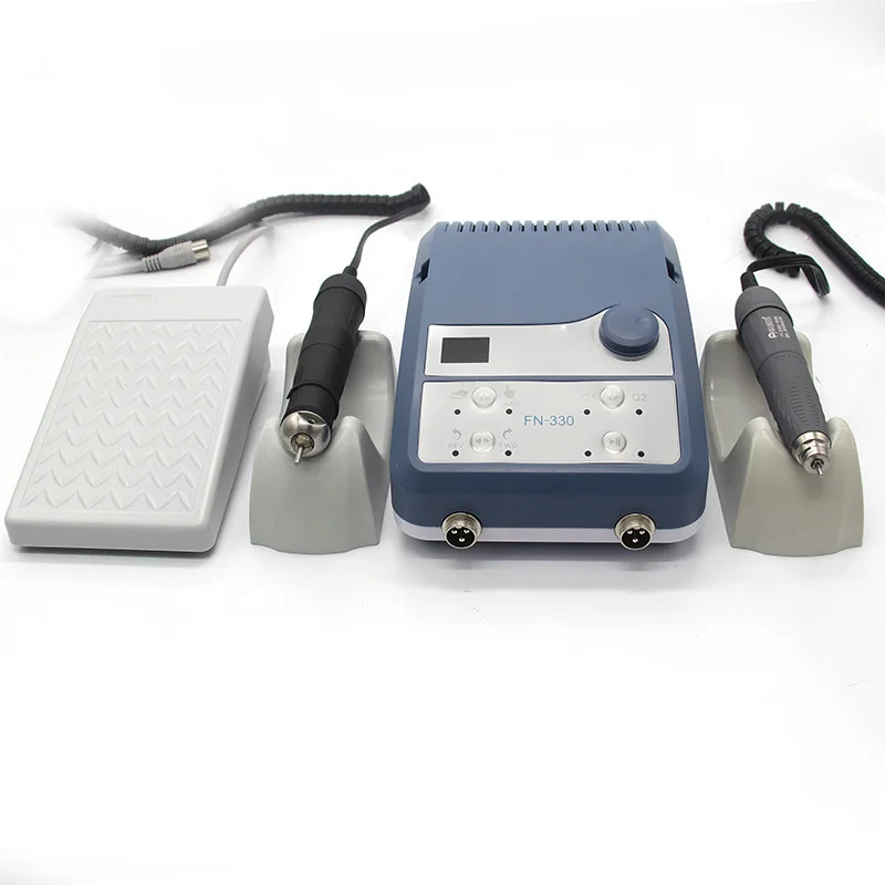 Micro Motor Machine High Speed 50000rpm Jewelry Jade Polishing Machine With Two Handpeice 200W Power FN330 Adjustable Speed Peda