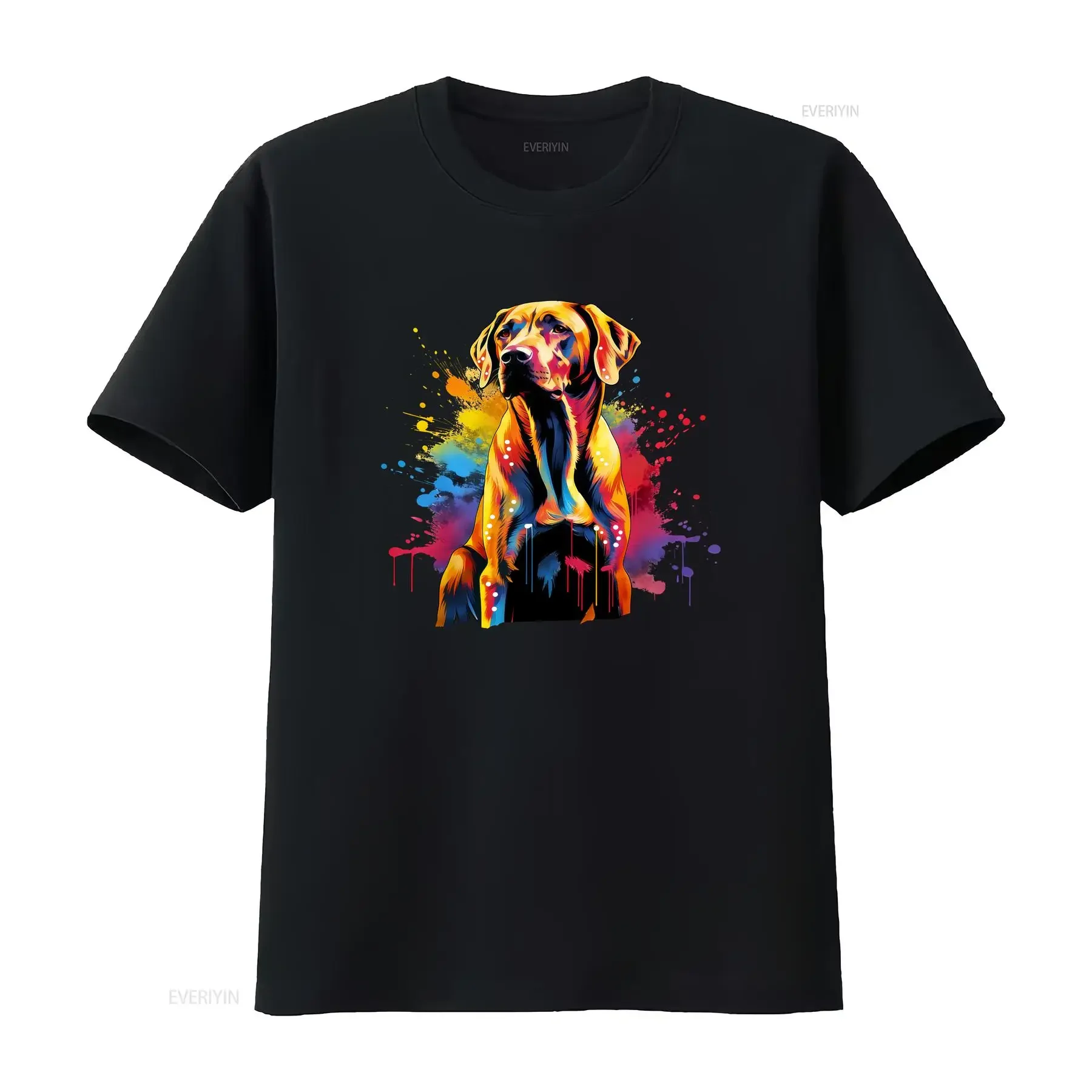 Rhodesian Ridgeback Apparel Cute Dog on T Shirt  vintage Washed Top For Everyday Wear Comfortable Casual streetwear Soft