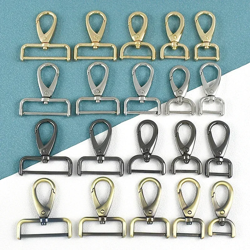 5Pcs 13-38mm Bag Strap Repair Metal Hook Buckle Detachable Swivel Lobster Clasp Pet Collar Webbing Trigger Clips Snap Clamp