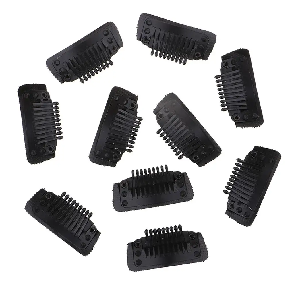 Hair Extension Clips Steel Snap Comb Wig Clip Accessories for Real Hair Wigs Glueless Human Hair