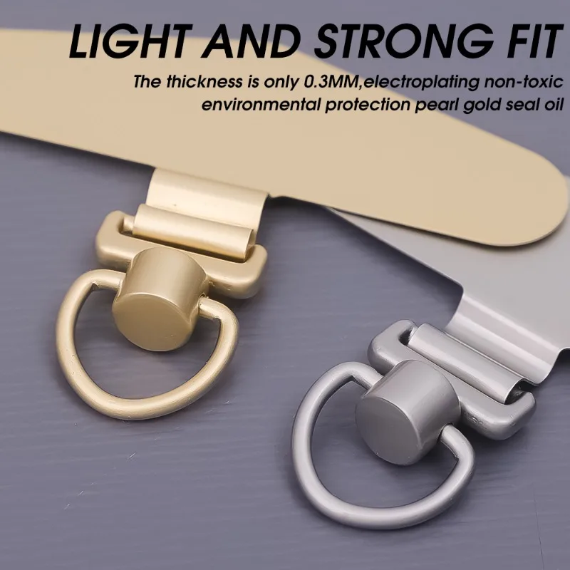 3/1Pcs Stainless Steel Phone Lanyard Patch Mobile Phone Case Connect Clips Rotatable Detachable Phone Strap Tether Pad Gasket