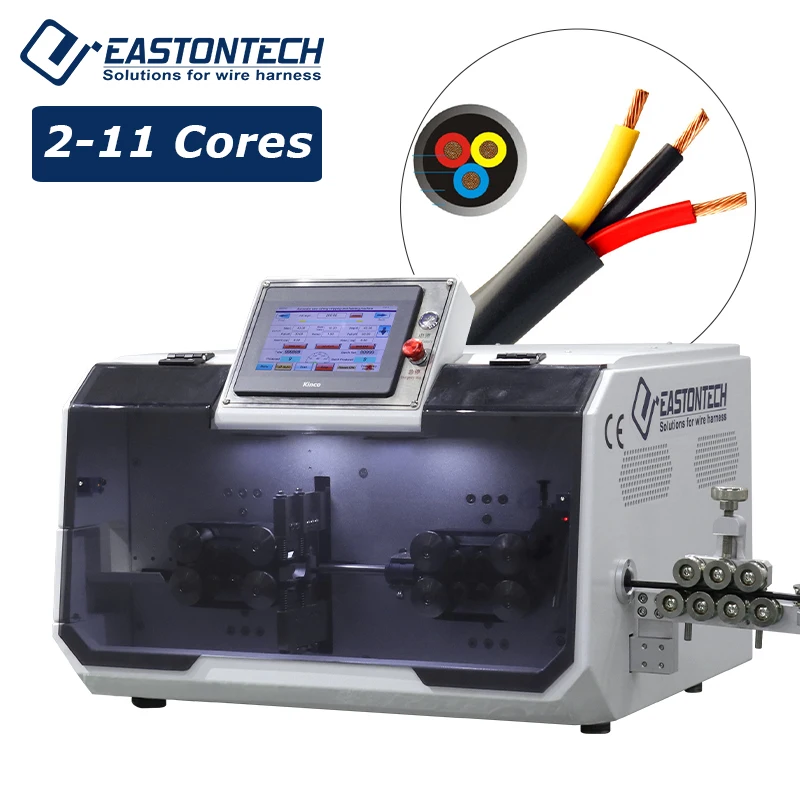 

Fully Automatic Multicore Cable Cutting Stripping Machine EW-05F+ Sheath Cable Wire Cutting Stripping Machine