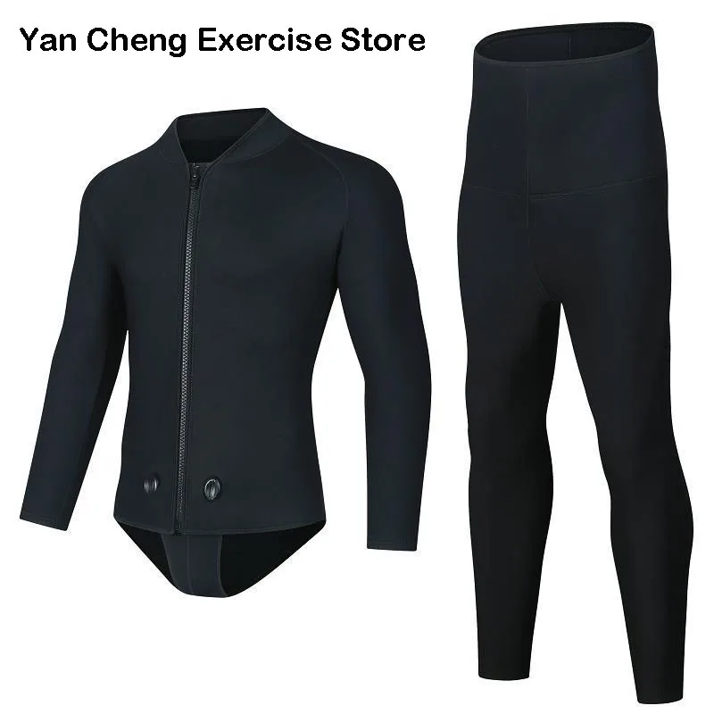 

Men's 3mm Deep Dive Spearfishing Suit Thicken Warm Jumpsuit Snorkeling Diving Wear Hooded Top Professional Fishing Wetsuit