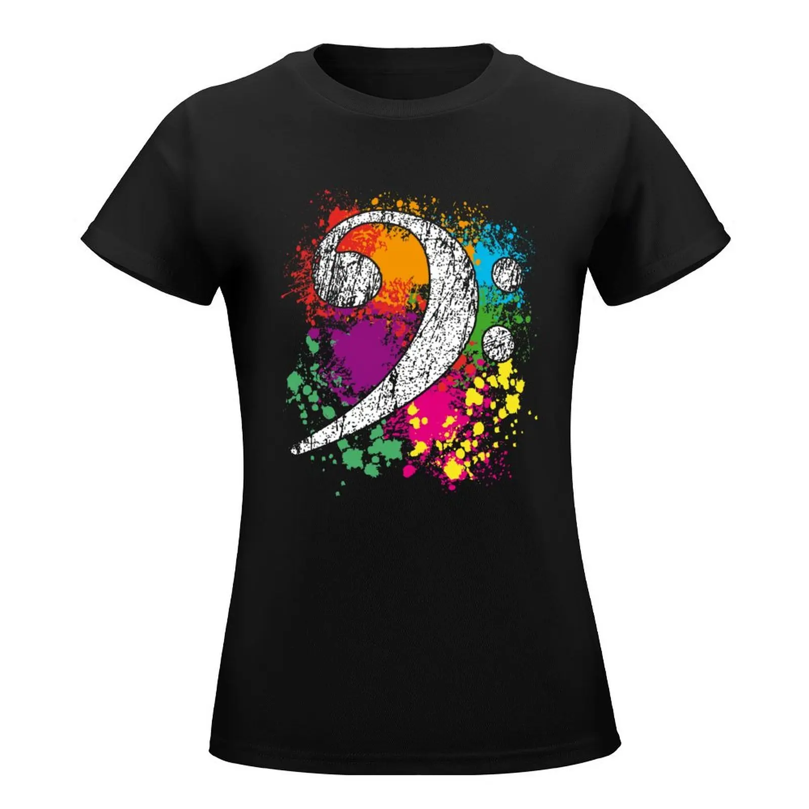 Bass Clef - Bass Key T-Shirt female Aesthetic clothing Women's summer blouses 2024