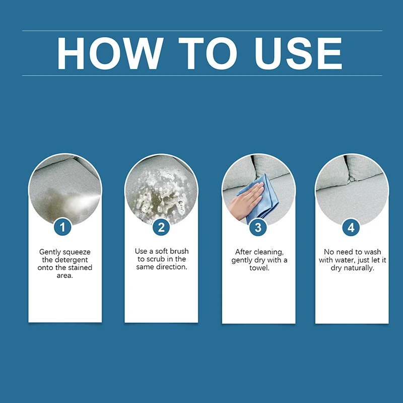 أريكة قماش ومنظف داخلي للسيارة - تركيبة متعددة الوظائف، عالمية لملابس القماش، تنظيف فعال