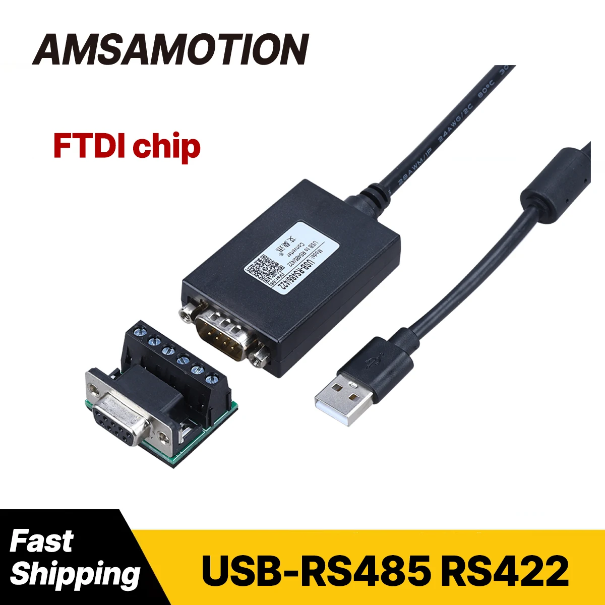 USB To RS485 RS422 Serial Converter Cable 9 Pin Adapter with FTDI Chip