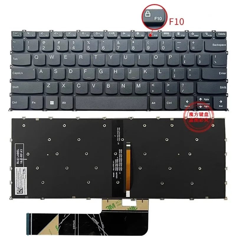 Retroiluminação do teclado dos EUA para Lenovo, novo, preto, V14, G2, ITL, V14, G2, ALC, K14, GEN1