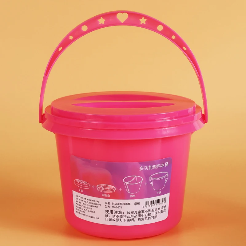 Ведро для чистки переносная живопись Brush с палеткой, многофункциональные практичные аксессуары для рисования