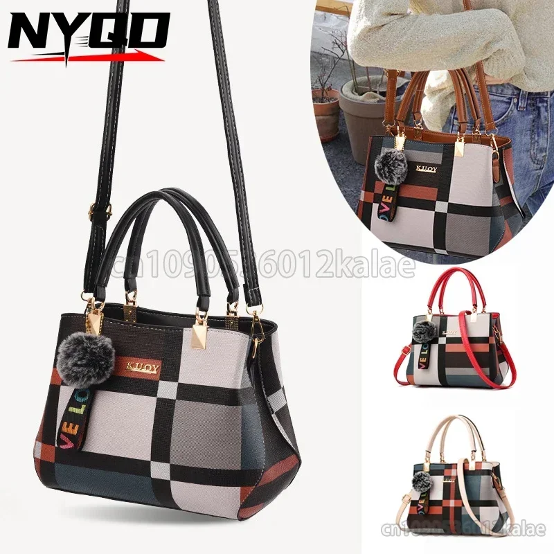 Stitching Wild Messenger Bags  Female Ladies Totes Designer Brand Plaid Shoulder Bag Luxury Handbag Women Purses and Handbags