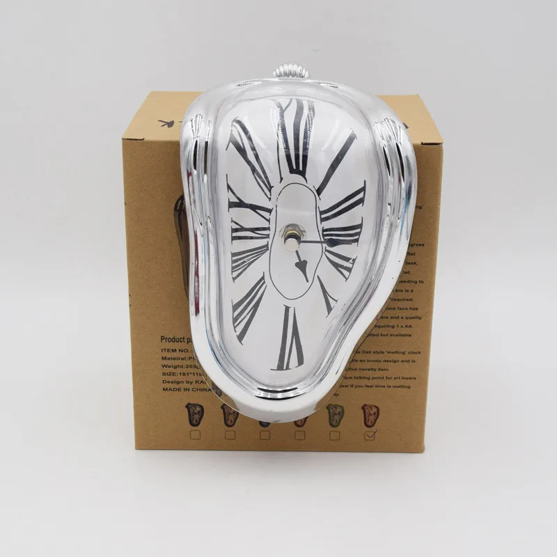 2026 Melting Clock Salvador Dali Watch Melted Clock Art Inspired Wall Clock Twisted Hanging Clock For Home Office Shelf Gift