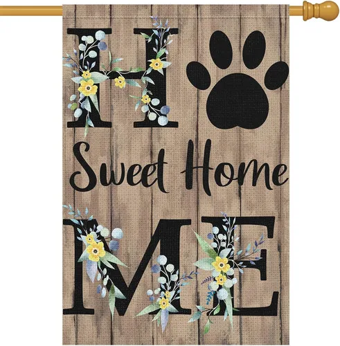 Heyfibro Home Sweet Spring Summer Garden Flag 28 x 40 Inch Lawn