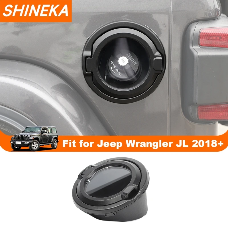 SHINEKA Samochodowy przezroczysty korek wlewu paliwa do Jeep Wrangler JL 2018 2019 2020 2021 2022 Akcesoria zewnętrzne w górę