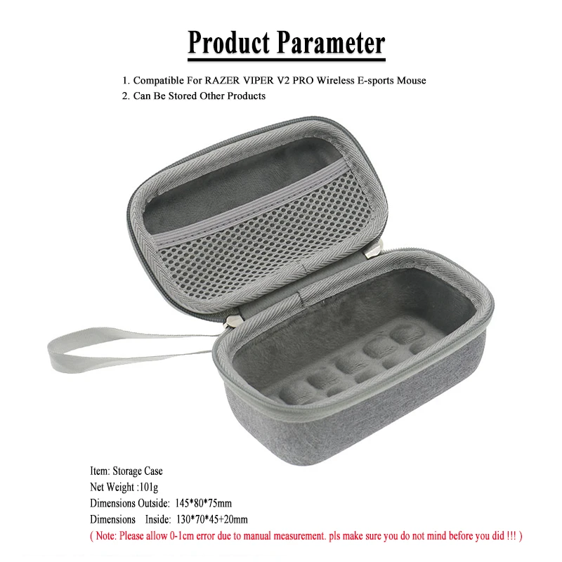 الكلاسيكية واقية إيفا السفر حقيبة تخزين الحال بالنسبة رازر فايبر V2 برو اللاسلكية E-الرياضة ماوس الصلب المحمولة صندوق حمل