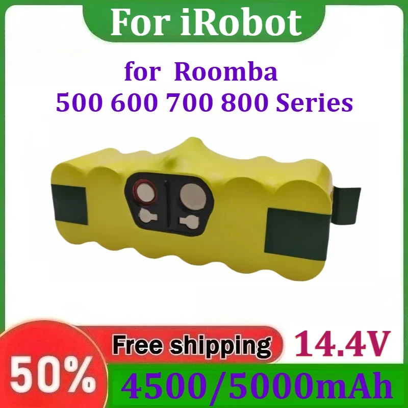 for IRobot Roomba 500 600 700 800 Series for Roomba 530 555 560 581 620 650 760 880 14.4V 4500/5000mAh NI-Mh Battery Lpega