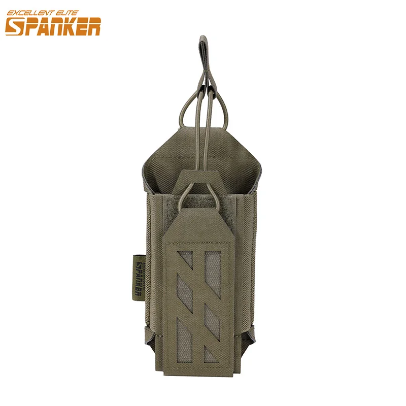 Poudres talkie-walkie perforées en nylon, 500D, poudres radio Molle, portable, chasse en plein air, support de téléphone, étui interphone