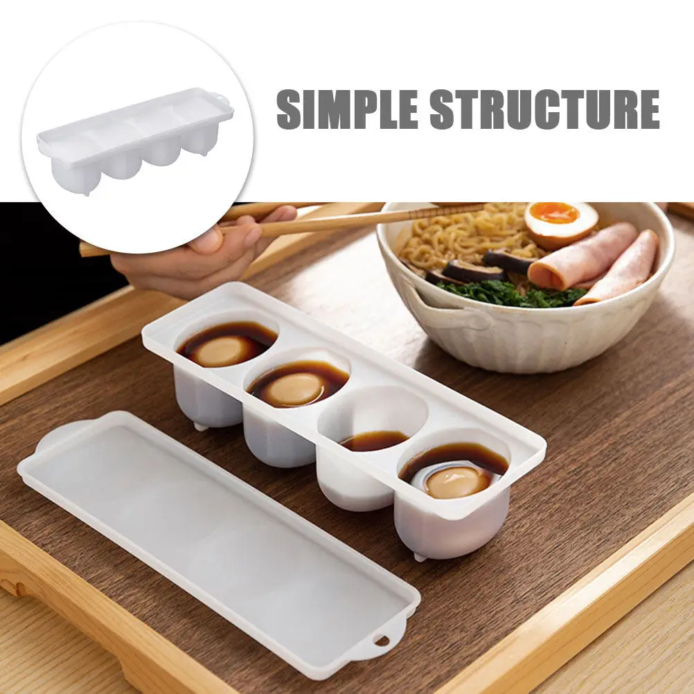 

Girds Egg Holder Container Practical egg storage box Leakproof Egg Tray suitable for braised eggs boiled eggs for Pickled Eggs
