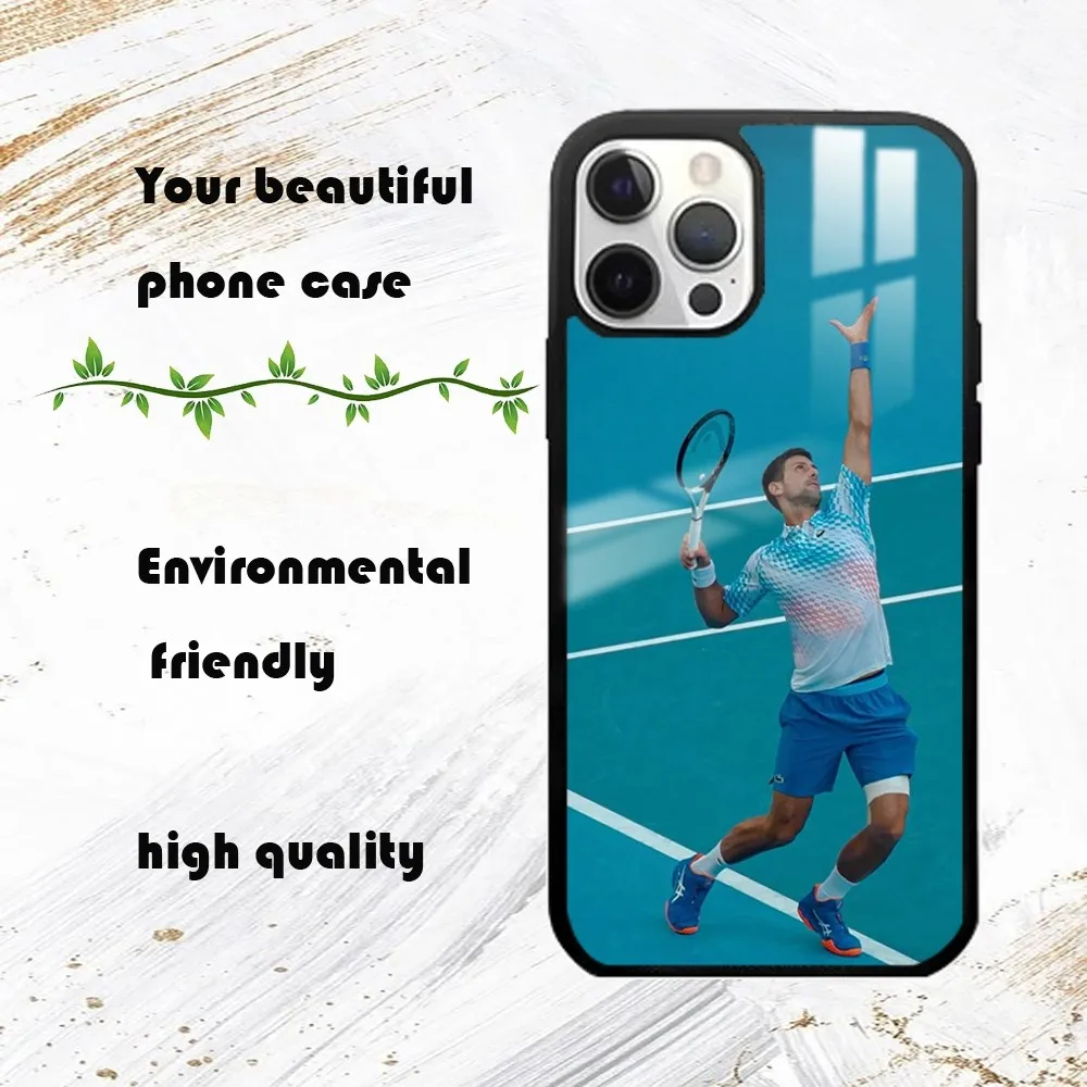 Tennis N-Novak D-Djokovic Phone Case For iPhone 16 15 14 13 12 11 Pro Max Plus Mini PC Fashion mirror phone case