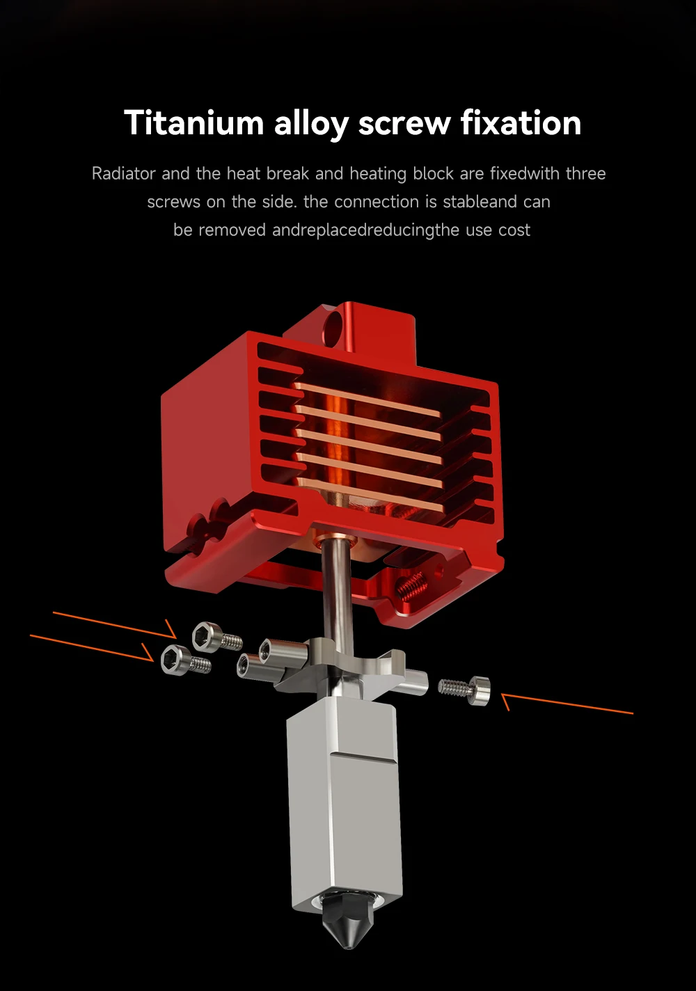 Ulepszenie Hotendu TZ3.0 do BambuLab P1S P1P X1 X1C TZ V3.0, Metalowy Hotend do Bambu, Głowica Drukująca Wysokotemperaturowa — zdjęcie produktu 4