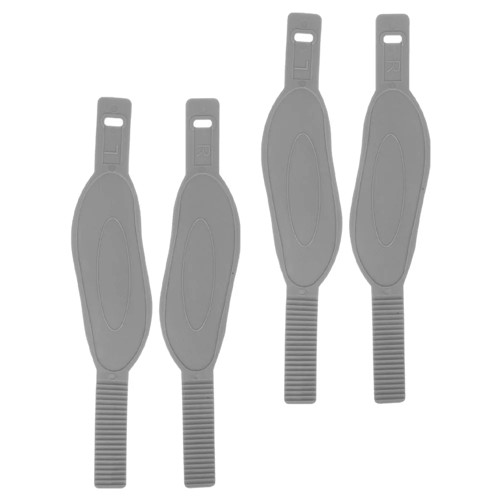 2 pares de correas de Pedal grises de longitud ajustable para bicicleta estática, gimnasio, clase, accesorios de bicicleta, Clips de punta de repuesto