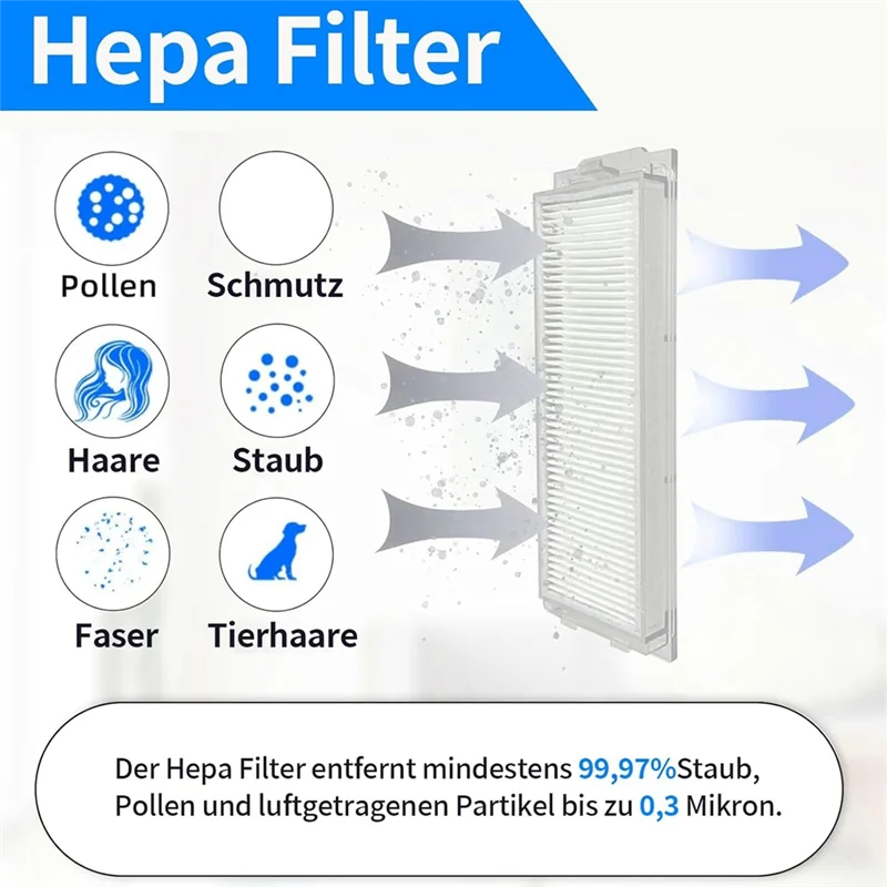 Für Eufy X8 Pro SES Roboter Staubsauger Wichtigsten Seite Pinsel Hepa-Filter Mopp Tuch Staub Taschen Ersatzteile-A58E