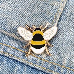 Cartoon Insect Enamel Pins Cute Metal Honey Bee Brooch Bag Clothes Lapel Pin Funny Animal Fashion Jewelry Gifts for Kids Friends