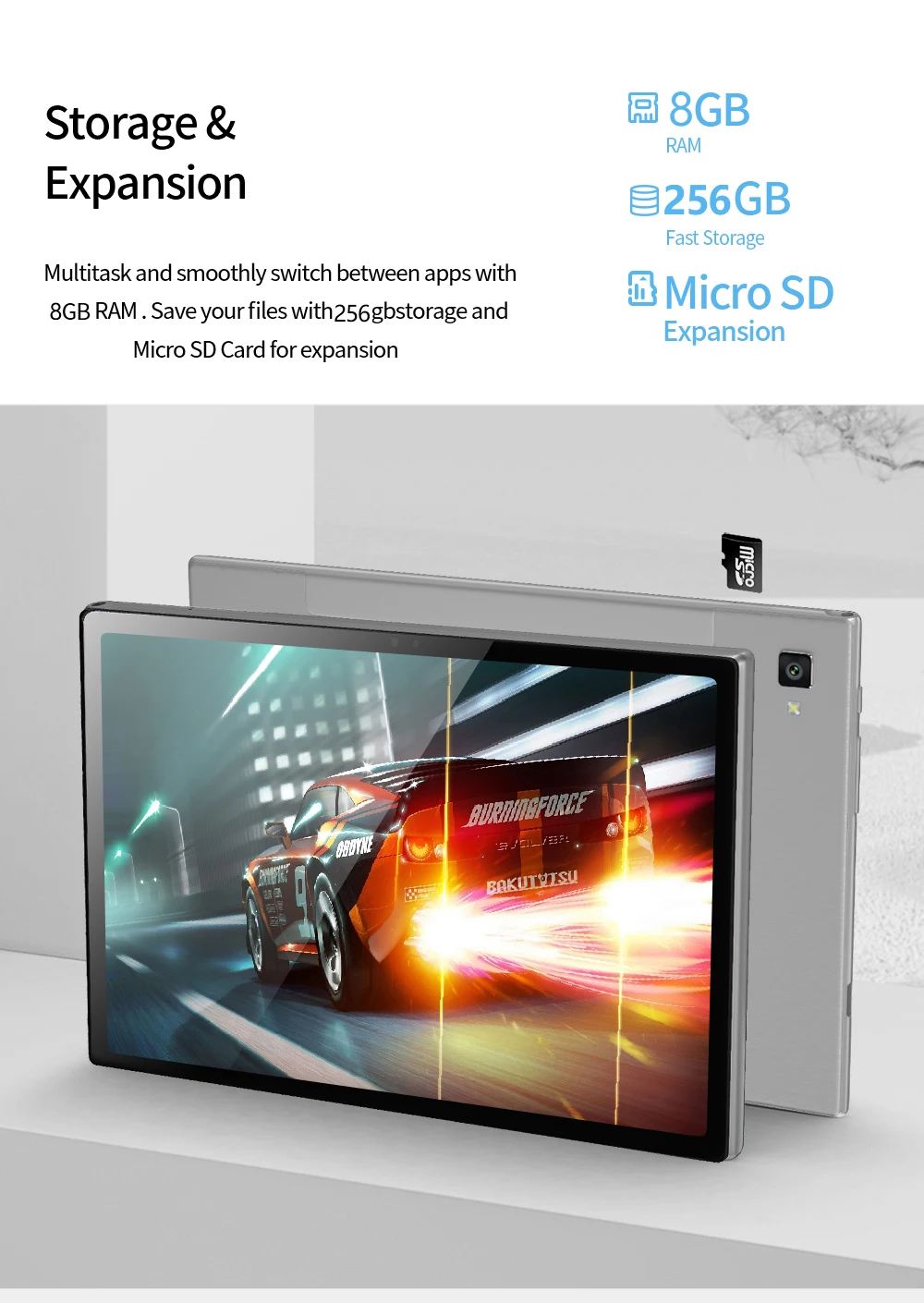 10.1' High-Definition Screen Tablet Octa-Core Processor 8GB+256GB ROM 4G 5G Dual SIM WiFi GPS Metal Shell with Keyboard Mouse